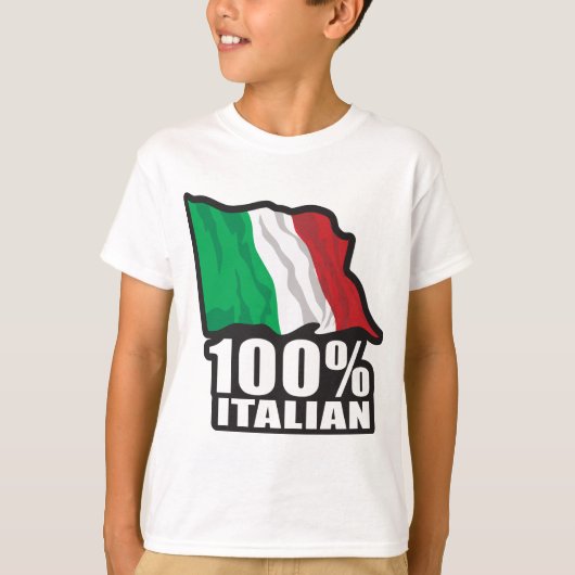 100% Italiaans T-shirt (Voorkant)