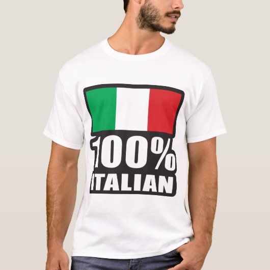 100% Italiaans T-shirt (Voorkant)