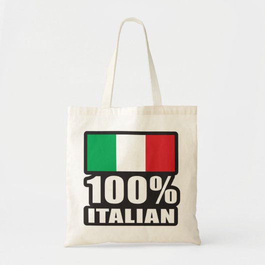 100% Italiaans Tote Bag (Voorkant)
