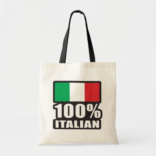 100% Italiaans Tote Bag (Voorkant)