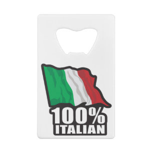 100%-Italiaans-vlag-Waving Creditkaart Flessenopener