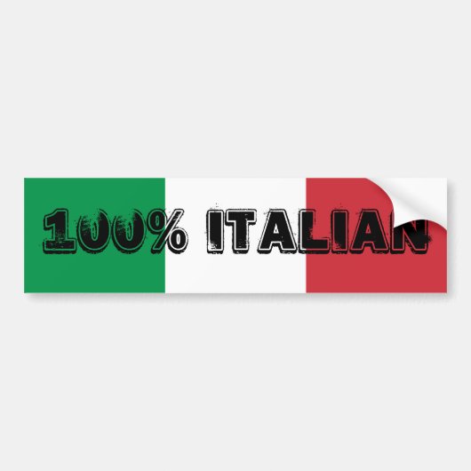 100% Italiaanse Bumpersticker (Voorkant)