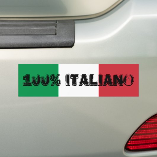 100% Italiaanse Bumpersticker (Op auto)