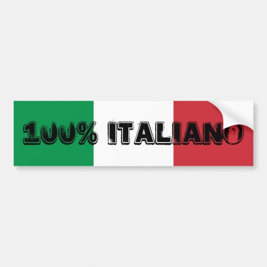 100% Italiaanse Bumpersticker (Voorkant)