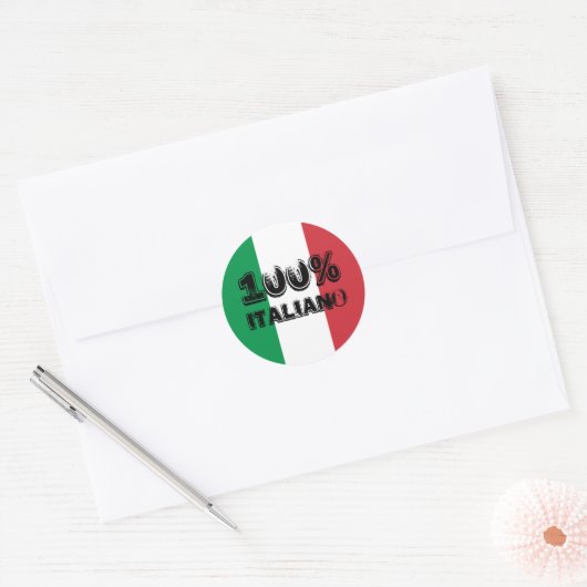 100% Italiaanse Sticker (Envelop)