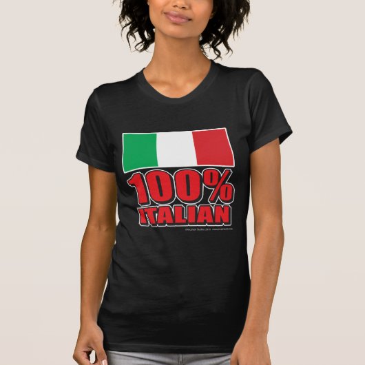 100% Italiaanse vlag T-shirt (Voorkant)