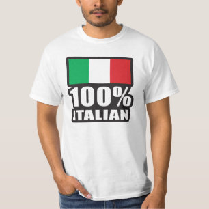 100% Italiaanse vlag T-shirt