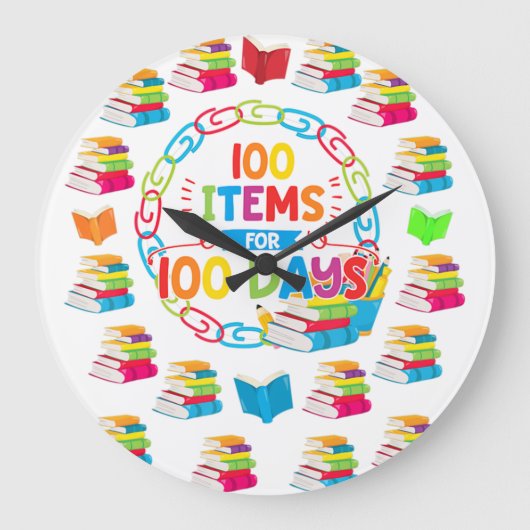 100 items voor 100 dagen 100e dag Shirt op school  Grote Klok (Voorkant)