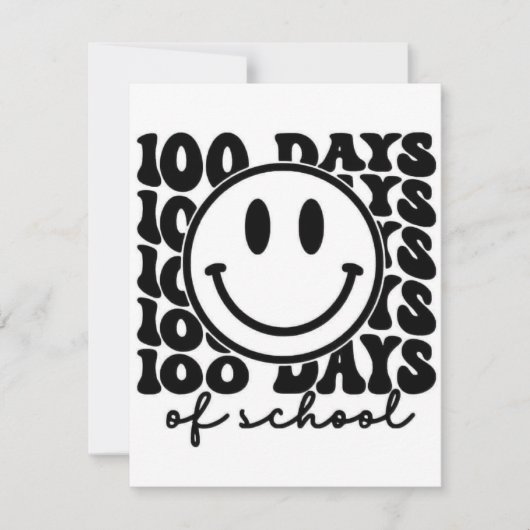 100 items voor 100 dagen school bedankkaart (Voorkant)