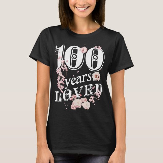100 jaar achtergelaten grootmoeder 100e geboorte,  t-shirt (Voorkant)