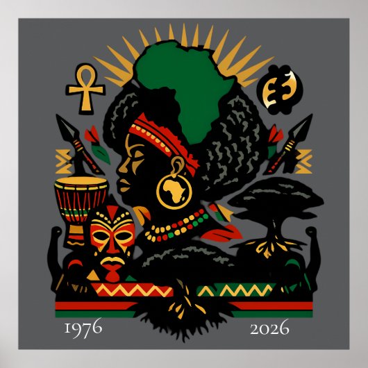 100 Jaar Black History Month 2026 Viering Poster (Voorkant)