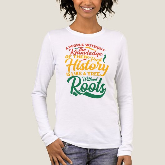 100 Jaar Black History Month Tri-Blend Shirt (Voorkant volledig)