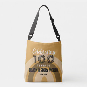 100 Jaar Black History Month Vieren Crossbody Tas