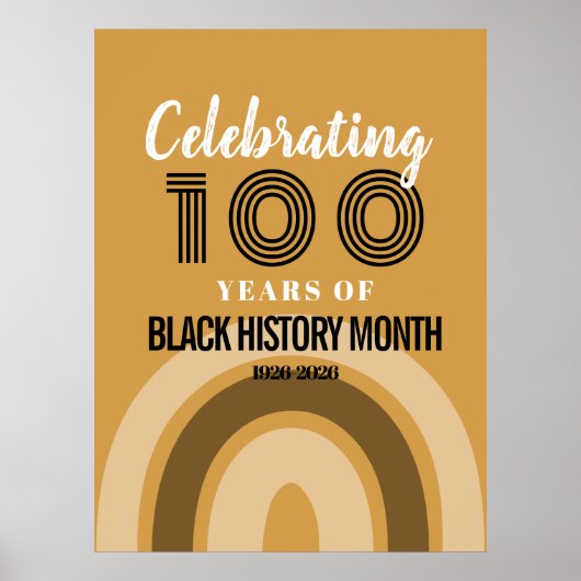 100 Jaar Black History Month Vieren Poster (Voorkant)