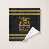 100 jaar Boston Hockey Bad Handdoek (Wasdoekje)