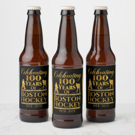 100 jaar Boston Hockey Bier Etiket