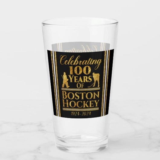 100 jaar Boston Hockey Glas (Achterkant)