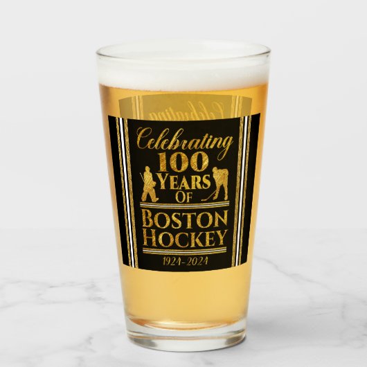 100 jaar Boston Hockey Glas (Voorkant gevuld)