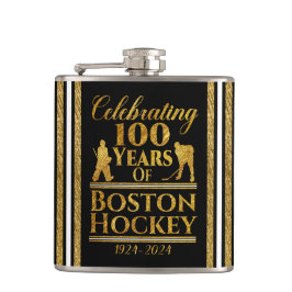 100 jaar Boston Hockey Heupfles