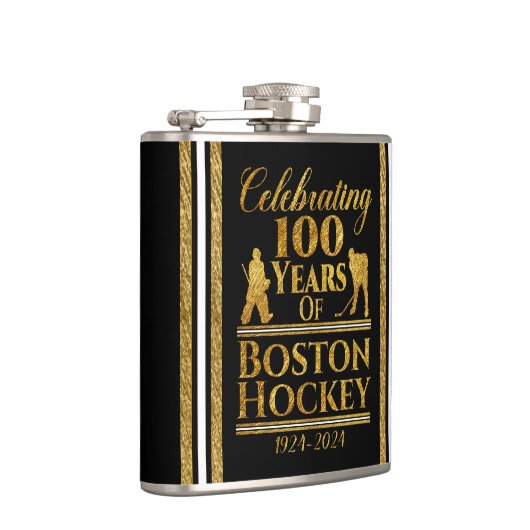100 jaar Boston Hockey Heupfles (Rechts)
