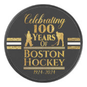 100 jaar Boston Hockey Hockey Puck (Voorkant)