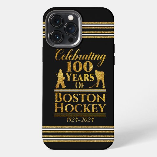 100 jaar Boston Hockey iPhone Hoesje (Achterkant)