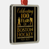 100 jaar Boston Hockey Metalen Ornament (Rechts)