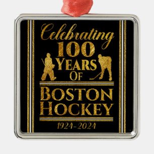 100 jaar Boston Hockey Metalen Ornament