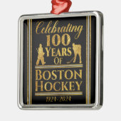 100 jaar Boston Hockey Metalen Ornament (Links)