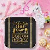100 jaar Boston Hockey Papieren Bordje (Feest)