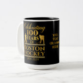 100 jaar Boston Hockey Tweekleurige Koffiemok (Voorkant links)
