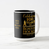 100 jaar Boston Hockey Tweekleurige Koffiemok (Voorkant rechts)
