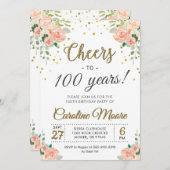 100 Jaar Dames 100ste Verjaardagsfeest Kaart (Voorkant / Achterkant)