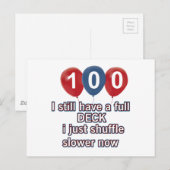 100 jaar Grappige Verjaardag design Briefkaart (Voorkant / Achterkant)