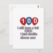 100 jaar Grappige Verjaardag design Briefkaart (Voorkant / Achterkant)