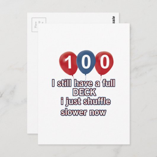 100 jaar Grappige Verjaardag design Briefkaart (Voorkant / Achterkant)