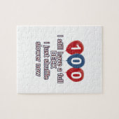 100 jaar grappige verjaardagsdesign legpuzzel (Horizontaal)