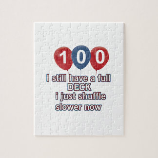 100 jaar grappige verjaardagsdesign legpuzzel