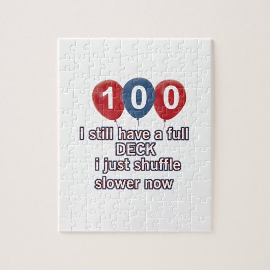 100 jaar grappige verjaardagsdesign legpuzzel (Verticaal)