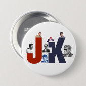 100 jaar JFK Ronde Button 7,6 Cm (Voorkant /achterkant)