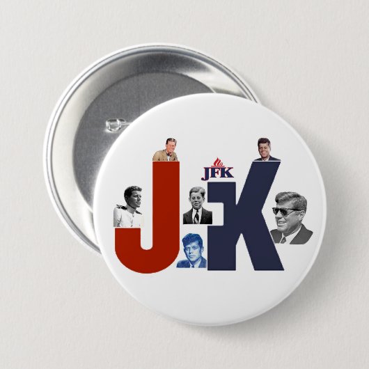 100 jaar JFK Ronde Button 7,6 Cm (Voorkant /achterkant)