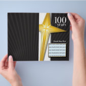 100 jaar Jubileum-bulletin van de Kerk Flyer (Hand)