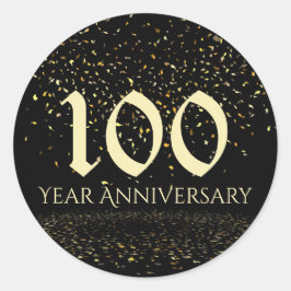 100 jaar Jubileum envelop Ronde Sticker