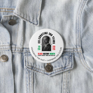 100 Jaar Jubileum Woodson Black History Month Ronde Button 7,6 Cm