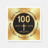 100 jaar Kerk Jubileum, servetten in 3 maten (Voorkant)
