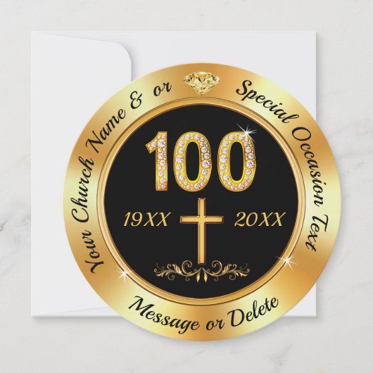 100 jaar kerkelijk Jubileum, Uitnodigingen (Voorkant)