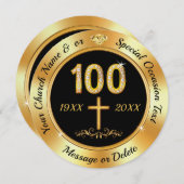 100 jaar kerkelijk Jubileum, Uitnodigingen (Voorkant / Achterkant)