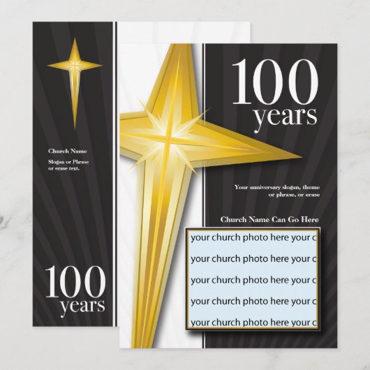  100 jaar kerkelijke Jubileum - herzien Kaart (Voorkant / Achterkant)