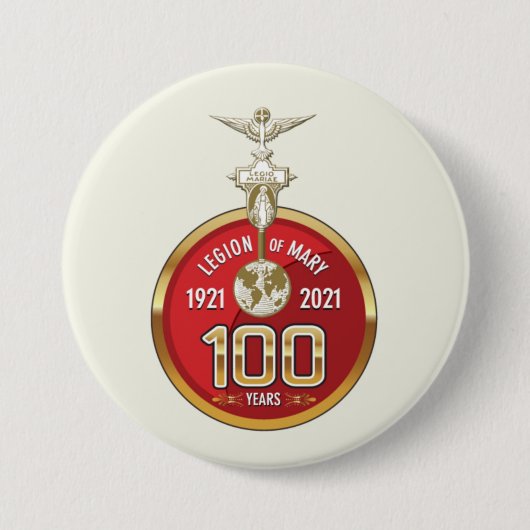 100 jaar Legion of Mary, Legion of Mary Ronde Button 7,6 Cm (Voorkant)