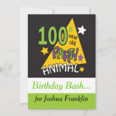 100 jaar oud dier - 100e verjaardag kaart (Voorkant)